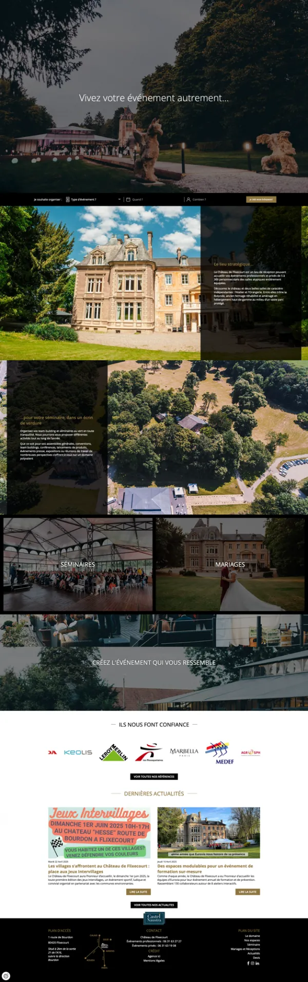 Site Internet Château de Flixecourt