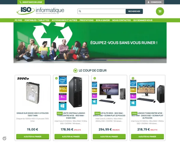 SIte E-commerce ISO Informatique