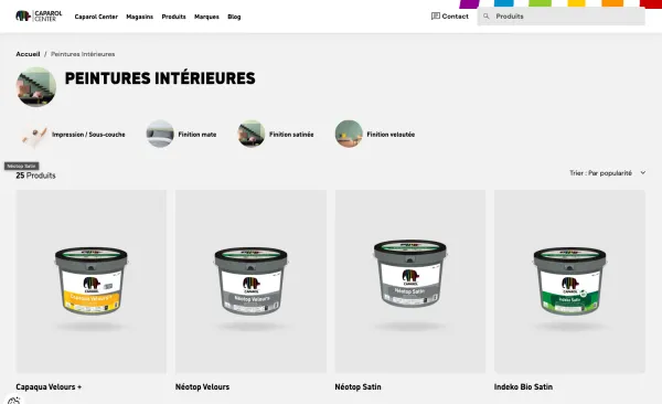 Site internet Caparol Center