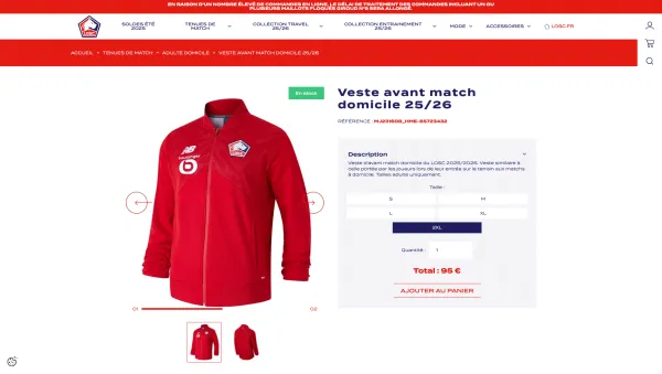 Boutique E-commerce du LOSC