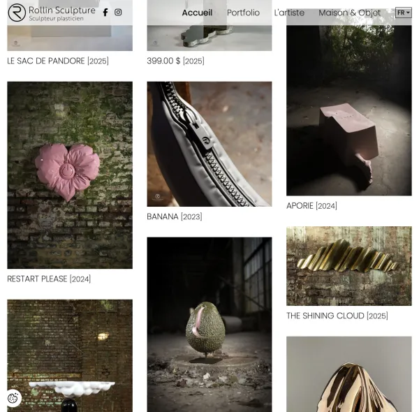 Site Internet Rollin Sculpture