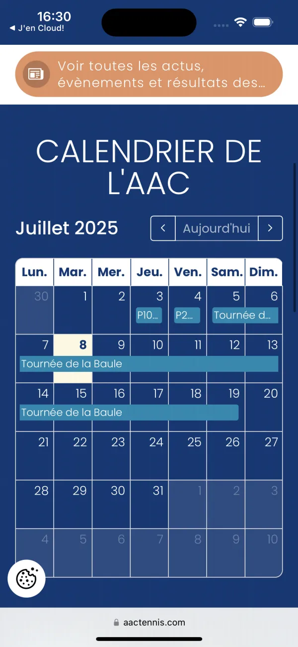 Site Internet AAC Tennis