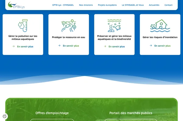 Site Internet de l'EPTB / Sage Lys (Sysmagel)