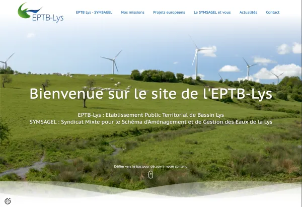 Site Internet de l'EPTB / Sage Lys (Sysmagel)
