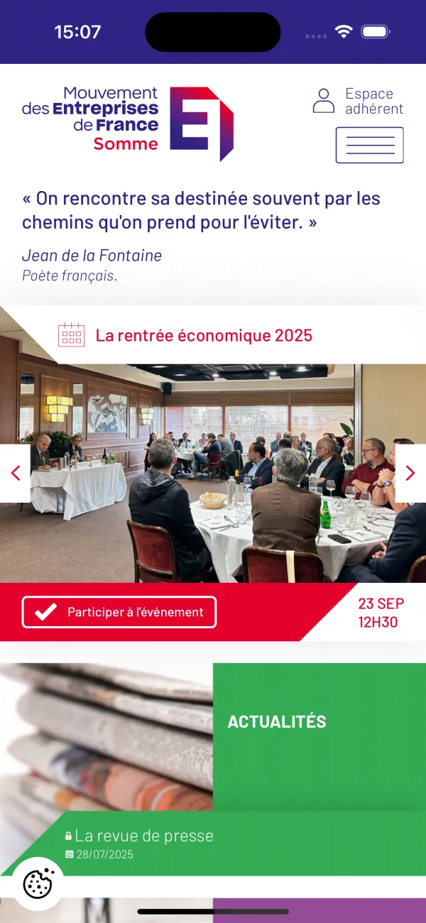 Application Mobile Medef Connect