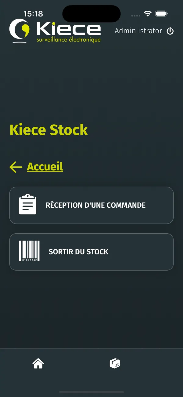 Application Mobile de gestion de stock pour Kiece