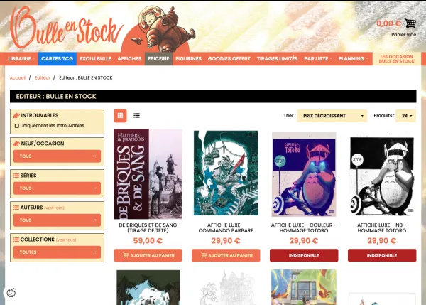 Site E-commerce Bulle en Stock