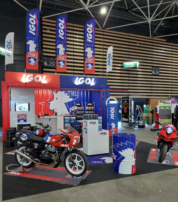 Réalisation de l'habillage de trois motos pour Igol