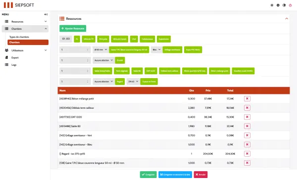 Application de gestion de stock SIEPSoft
