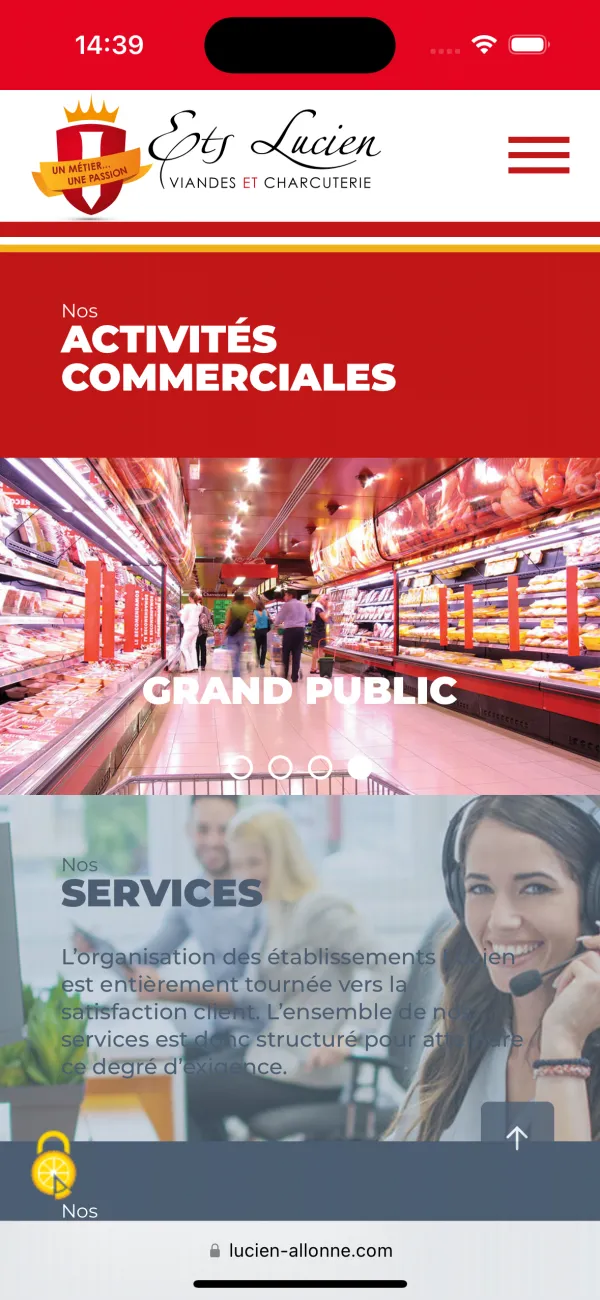 Site Internet des Établissements Lucien