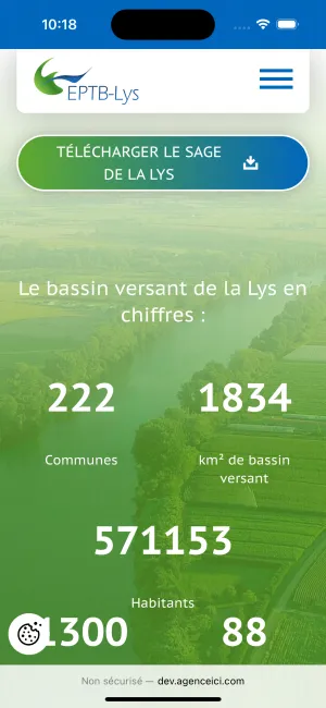Site Internet de l'EPTB / Sage Lys (Sysmagel)