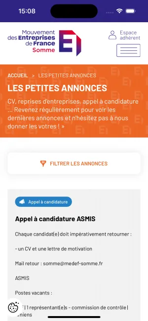 Application Mobile Medef Connect