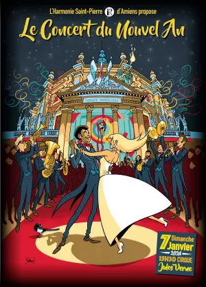 Affiche du nouvel an 2024