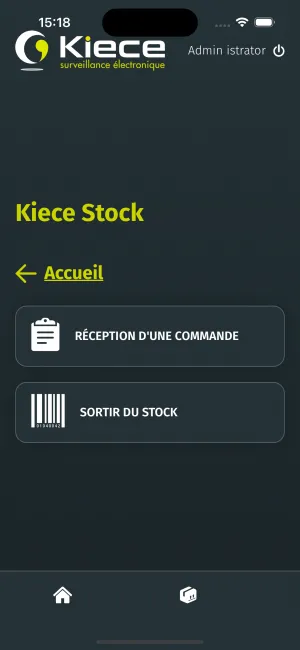 Application Mobile de gestion de stock pour Kiece