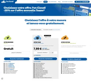 Application et site web J'en Cloud!
